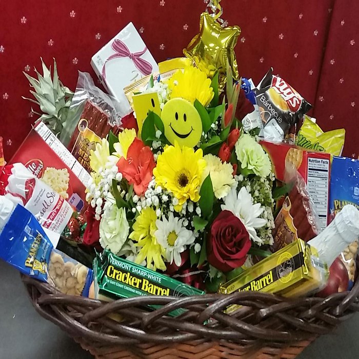 Snacks & Flower Basket